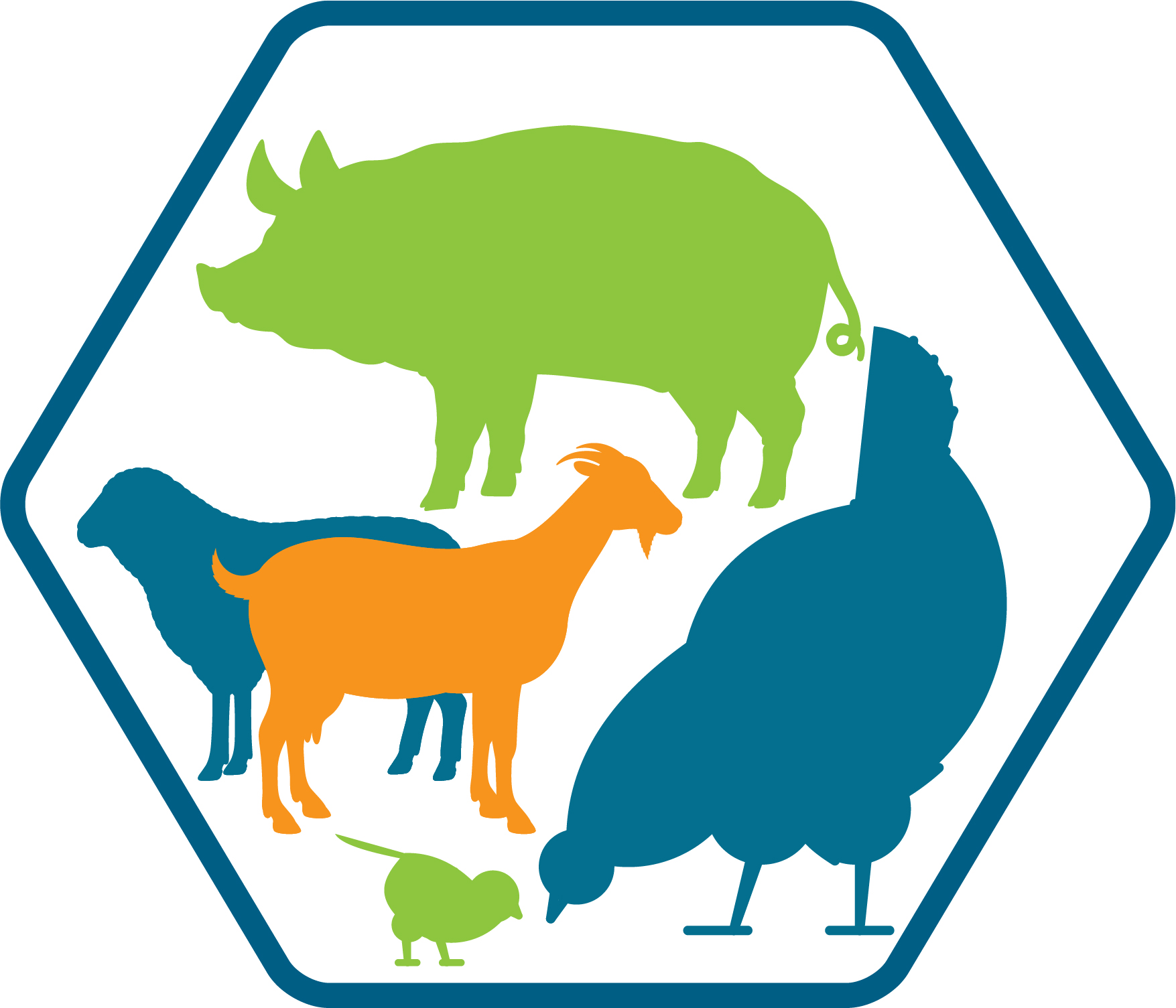 Symbol poultry, pigs, goats